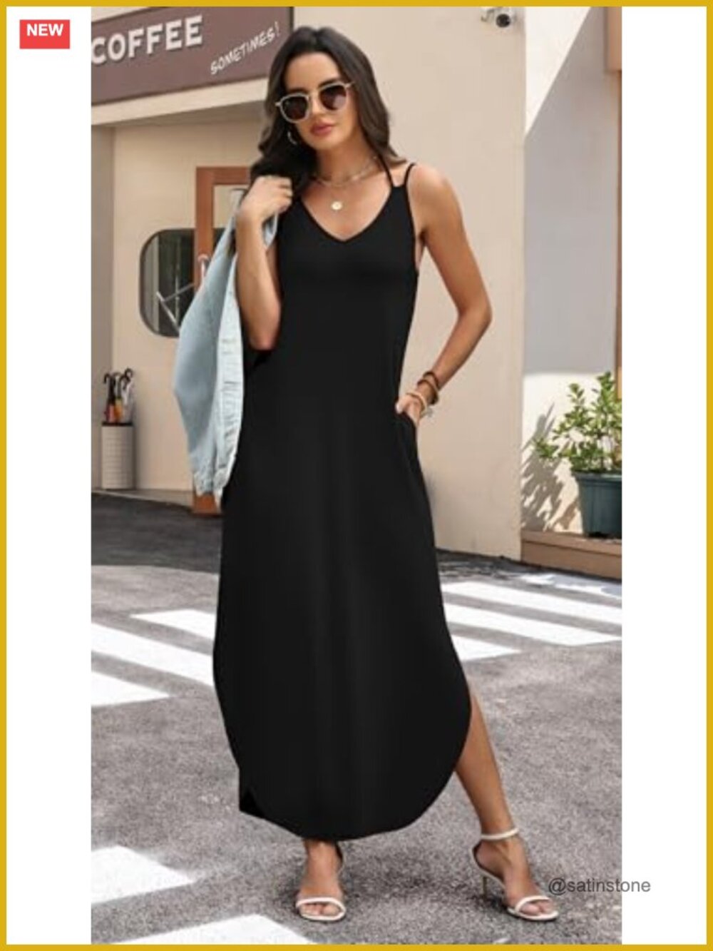 Boho Halter Maxi Dress Sleeveless Beach Vacation Wedding Guest - Picture 3 of 5